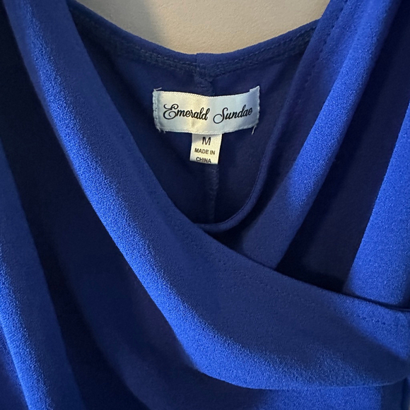 Emerald Sundae Women’s Royal Blue Asymmetrical Maxi Dress Size M NWT - Picture 2 of 8